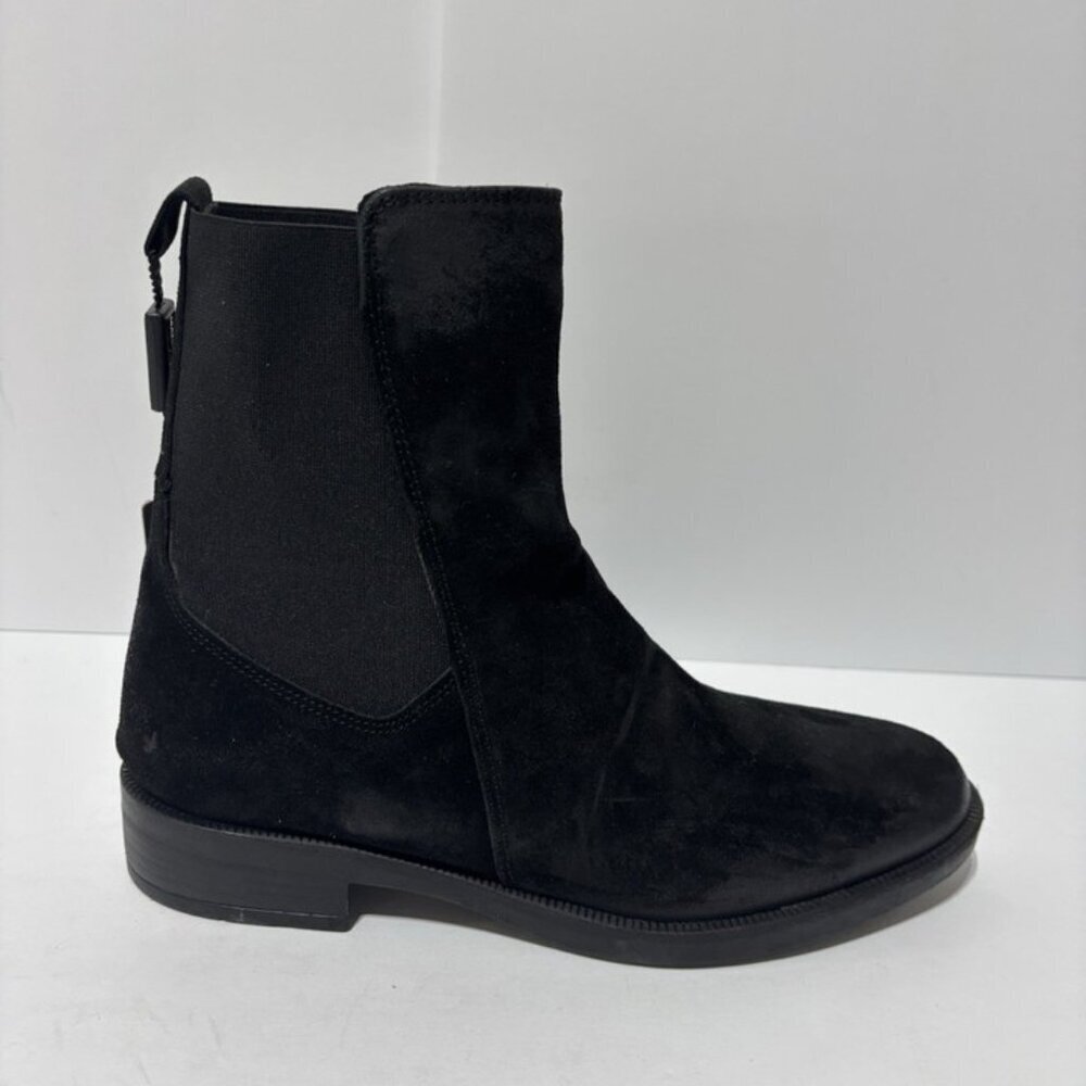 Emanuele Crasto Women’s Black Suede Chelsea Boots, Size EUR 38, US 7.5 M